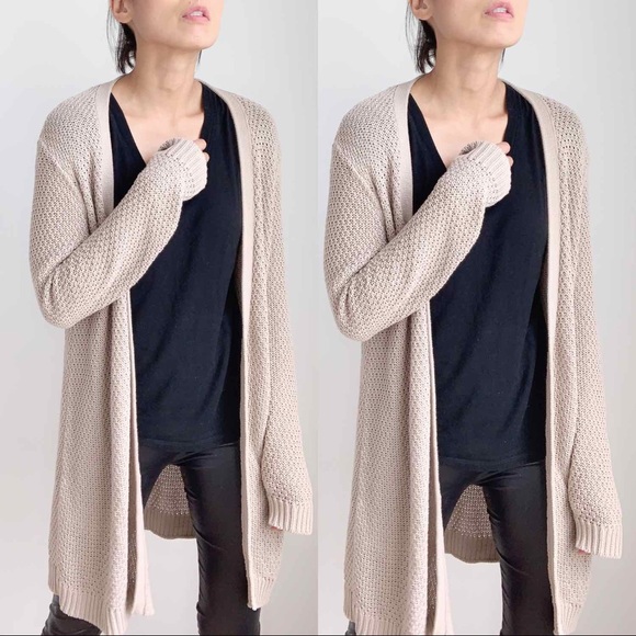 Halogen Knitted Long Open Cardigan - Picture 5 of 8
